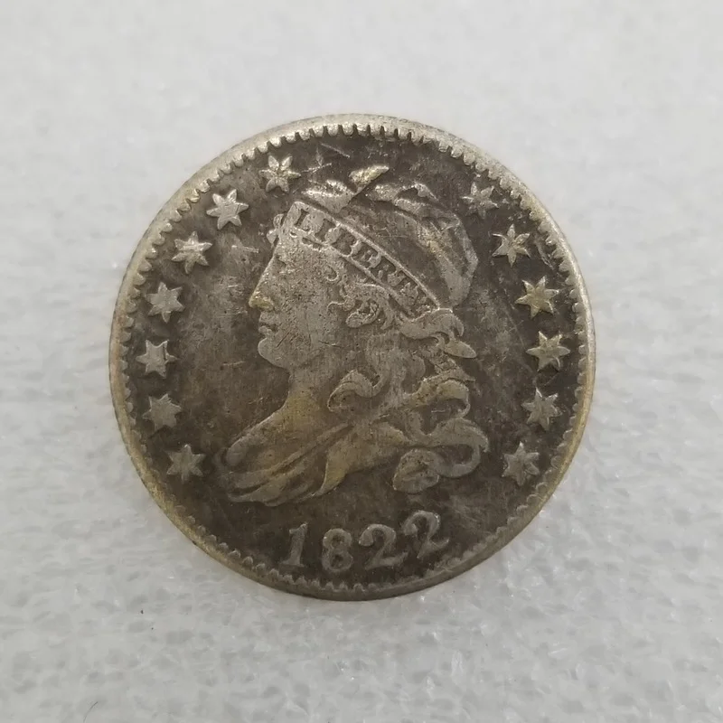 

American 1822 10C Brass Silver-plated Commemorative Collectible Coin Gift Lucky Challenge Coin