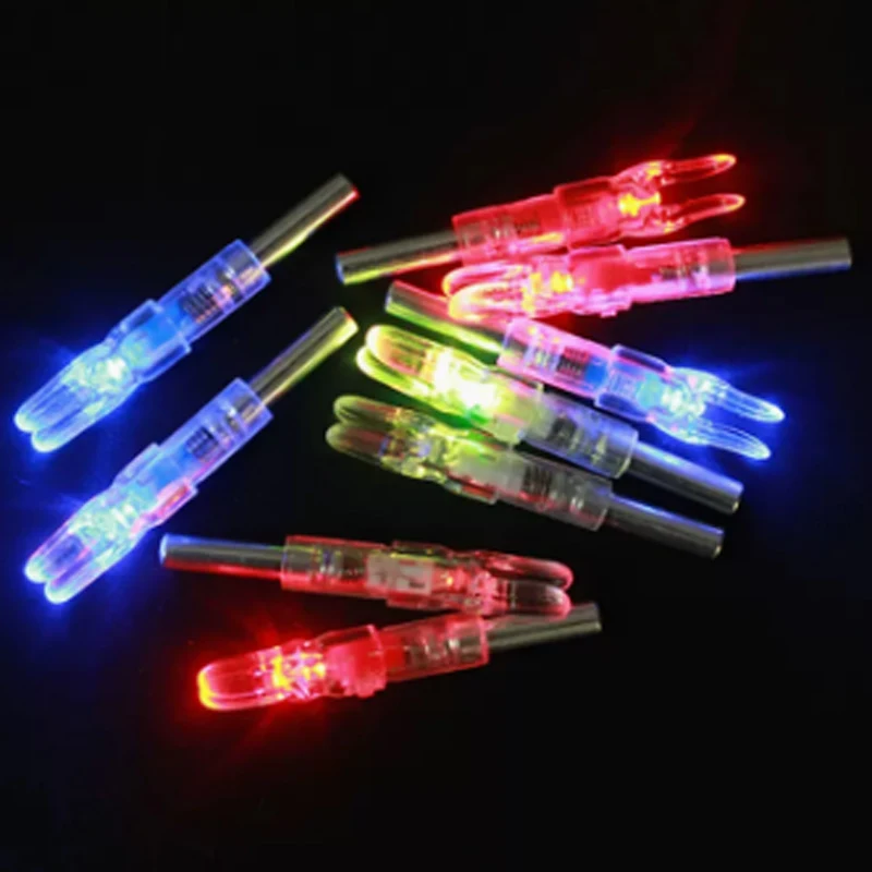 

3PCS For Archery Hunting Shooting Design Automatically LED Lighted Arrow Red Green Led Arrows Nock 6.2mm Shaft