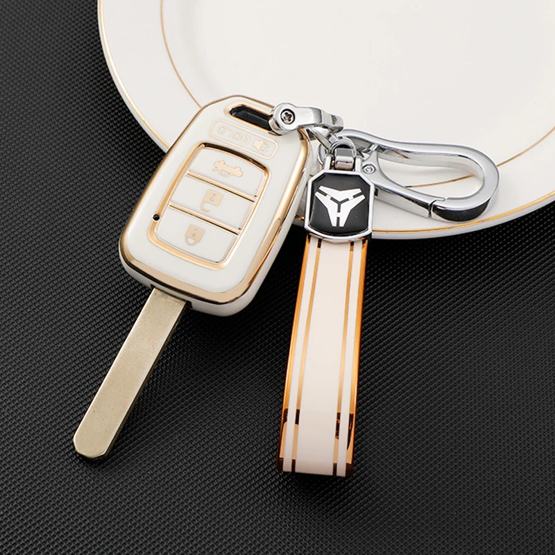 

New TPU Car Remote Key Case Cover Shell for Honda Civic 2022 5 Buttons Protector Holder Fob Keyless Accessories