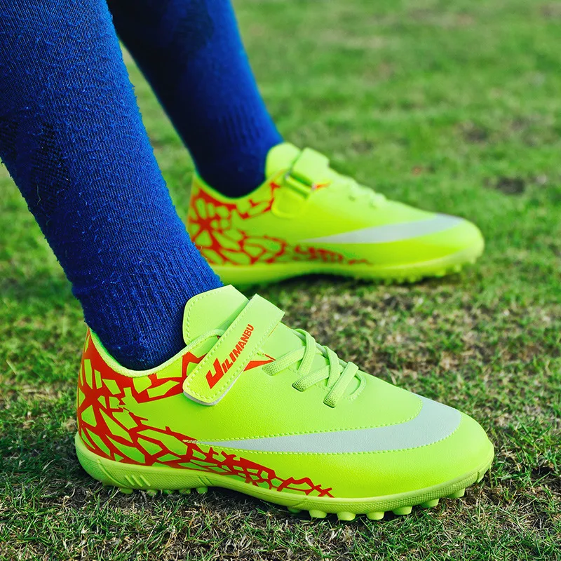 Fashion Children's Football Boots Boy Kids Sneaker Outdoor Antiskid Kids Soccer Shoes Society Training Football Futsal Shoes