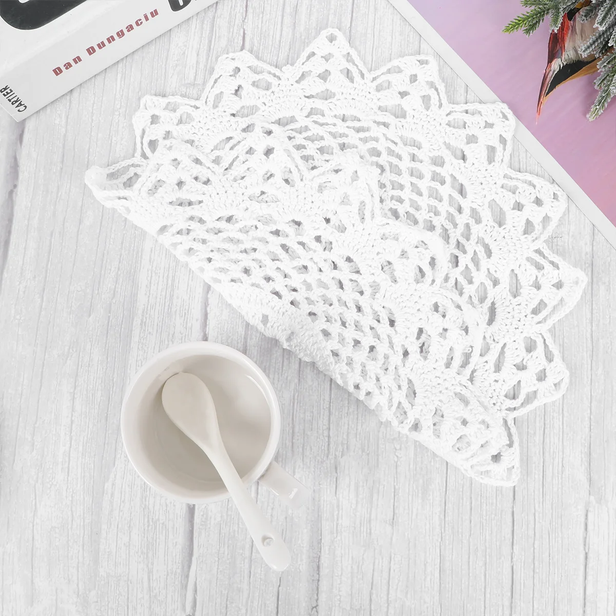 

1Pc Crochet Placemat Cotton Dining Western Cuisine Mat