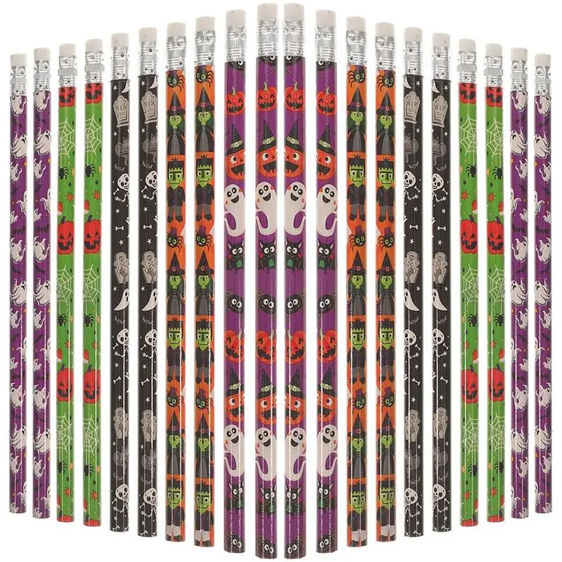 S Eraser Goody Bag Fillers School Writing Pencils Kids Students Drawing Wooden Halloween Erasers