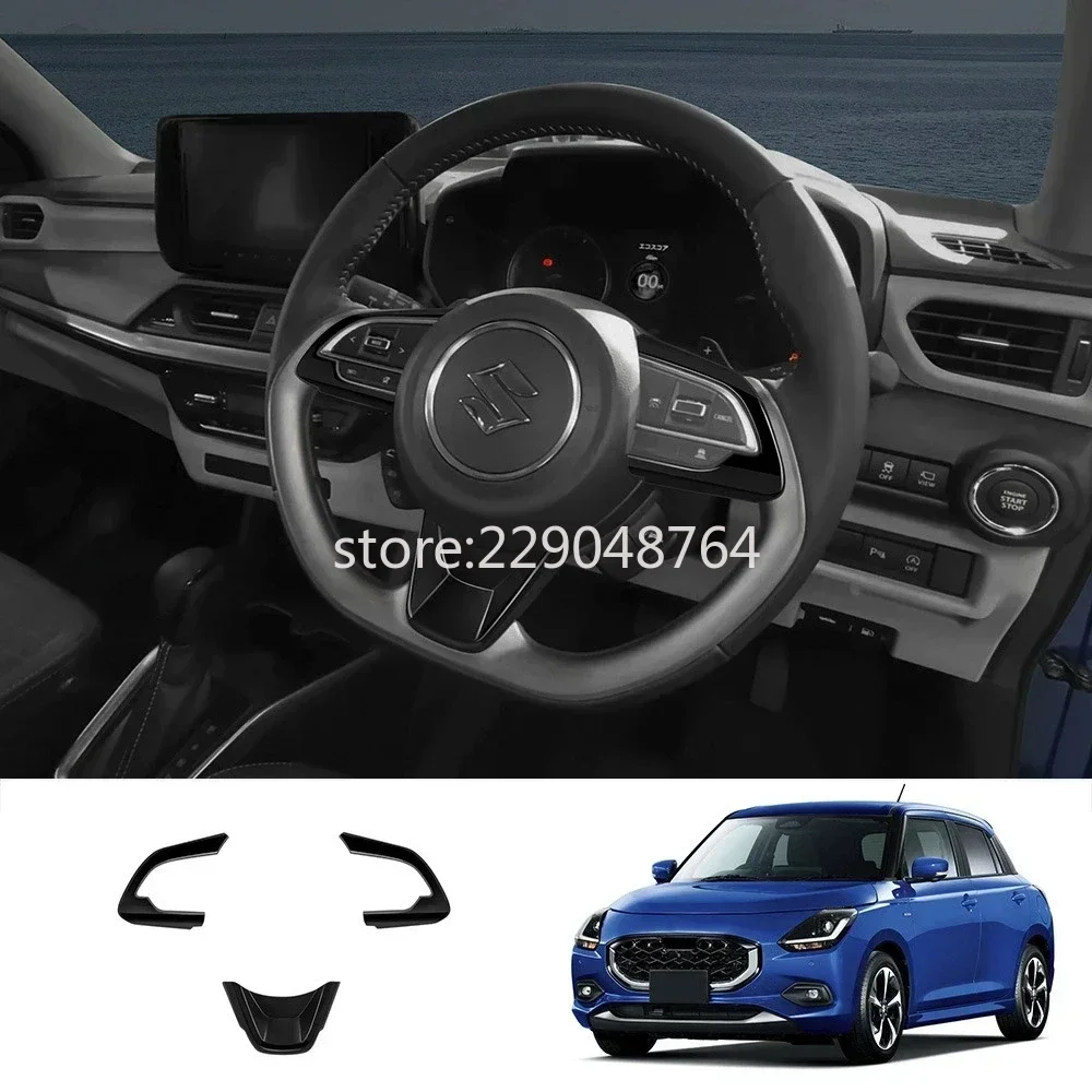 Фото Для Suzuki Fronx WDB3S WEB3S 2025 2026 ABS черная задняя крышка кондиционера, накладка приборной панели, крышка переключения передач, накладка, стиль №3