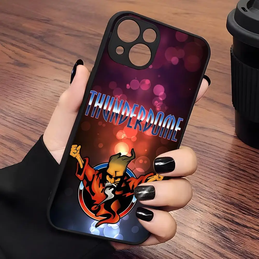 Музыкальный чехол для телефона MINISO-Thunderdome матовый прозрачный iPhone 16 15 12 11 13 14 Pro Max X
