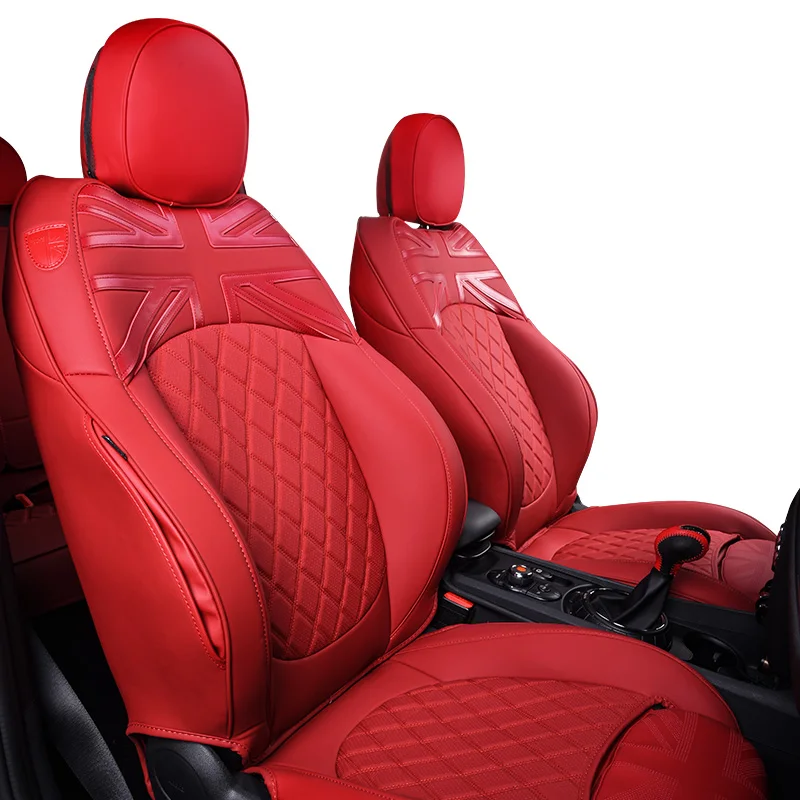Фото Полный кожаный комплект чехлов для автомобильных сидений, для Mini Cooper F54 F55 F56 F57 F60, аксессуары для интерьера автомобиля Clubman №4