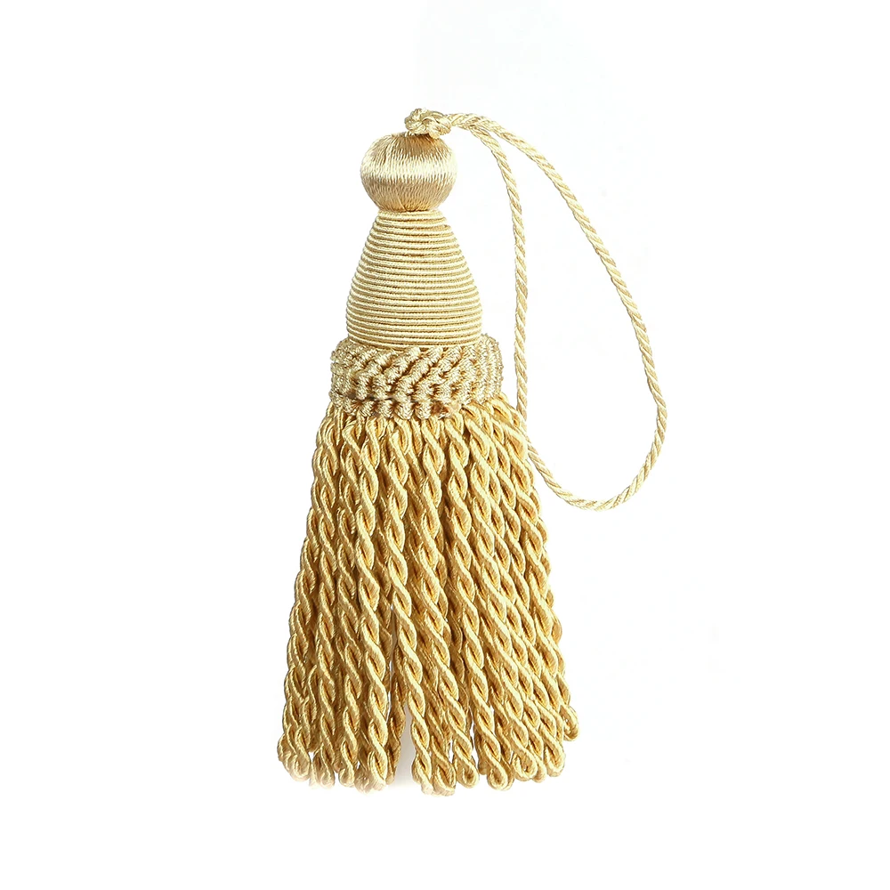 

2Pcs Tassel Hanging Rope Silk Sewing Tassels Trim Decorative Key Tassel for DIY Curtain Accessories Small Pendant Tassel