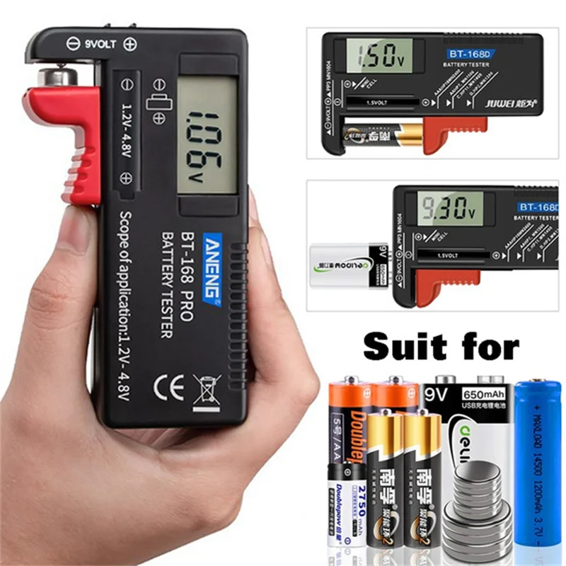 

Button Analyzer Battery For Size Capacity Battery Measure Cell Digital Checker Battery Portable Multiple Volt Tester
