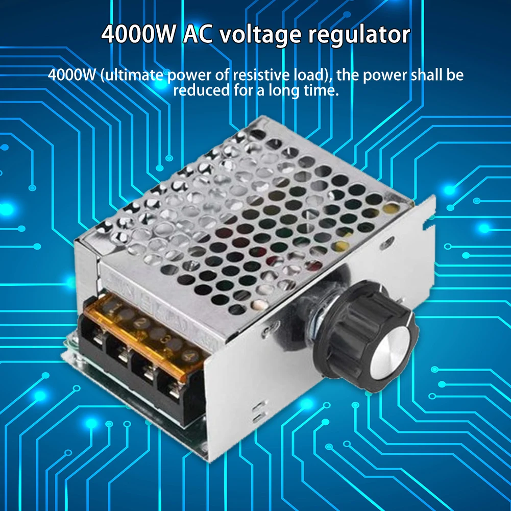 

4000W High Power Thyristor Electronic Voltage AC 220V Regulator Dimming Speed Temperature Regulation Control Switch