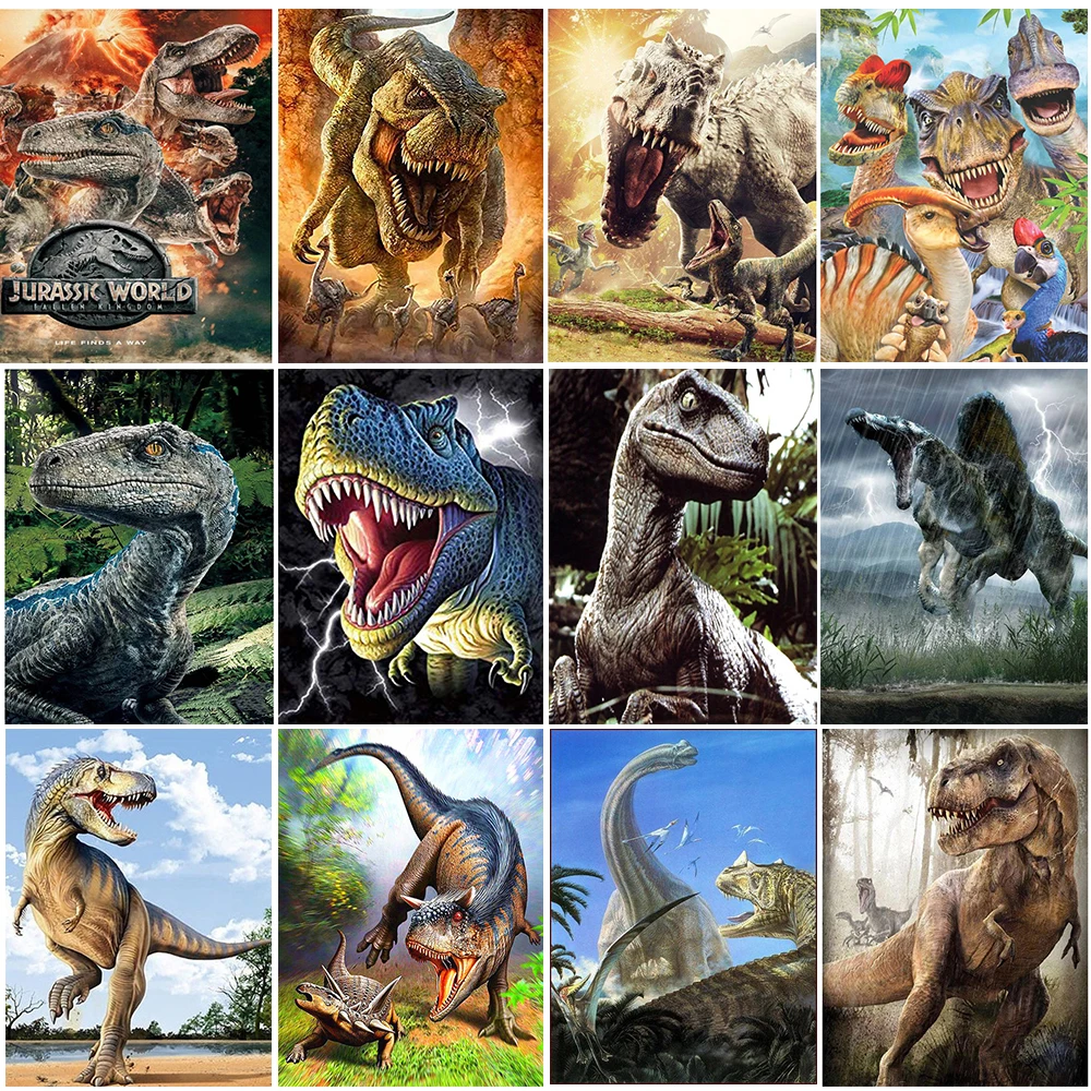 

5D DIY Diamond Painting Dragon Full Drill Square Round Animal Diamond Embroidery Dinosaur Mosaic Rhinestone Picture Home Decor