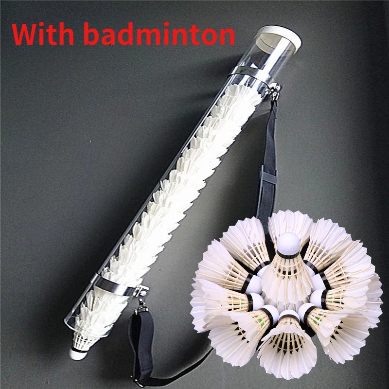 

With Badminton Length Transparent Badminton Server Training Device Badminton Storage Bag Shuttlecock Tube Holder