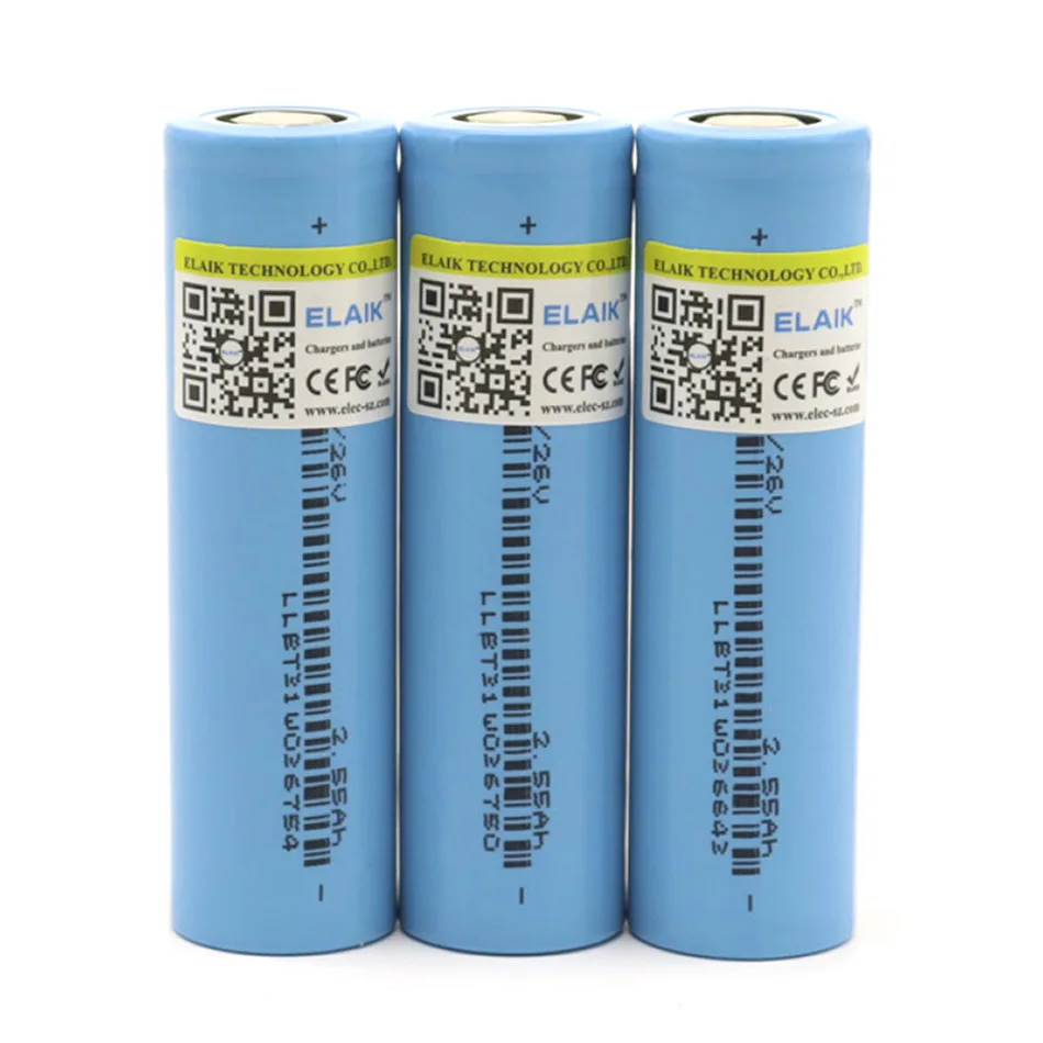 

2PCS 18650 2500 mAh lithium-Batterie 3,7 v Akku Entladung 20A Power Batterien