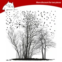 flying bird and tree clear stamps for scrapbooking card making photo album silicone stamp diy decorative crafts