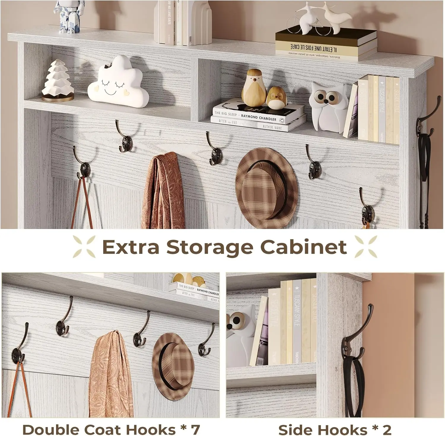 Дерево в прихожей с скамейкой и местом для хранения обуви скамейка 5 1 вешалкой