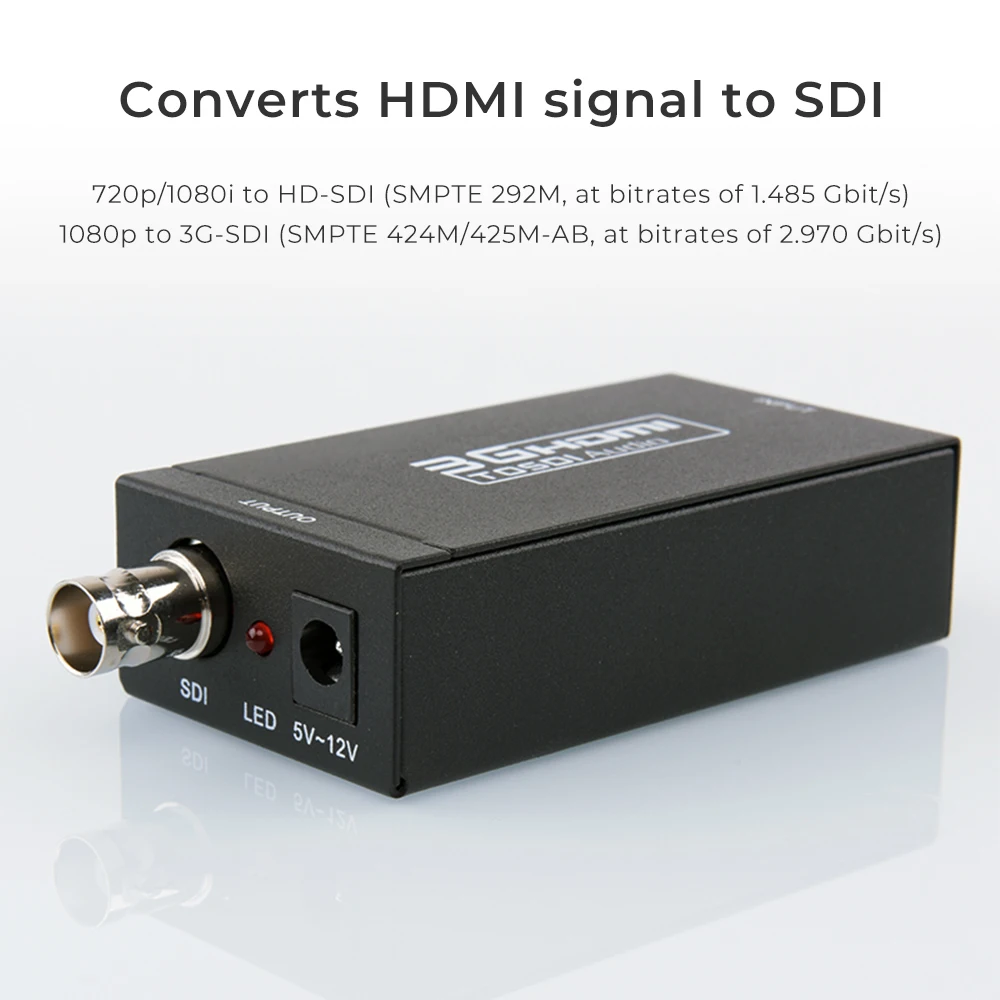 

Mini HD HDMI to 3G-SDI bnc video Converter SDI to HDMI Video Converter with Adapter BNC 1080P Converter Detection for Camera