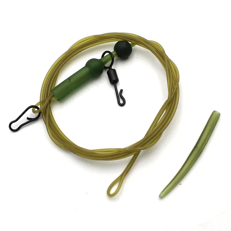 

Carp fishing Line Leader Fluorocarbon wire leader fly fishing leading line with lead clip Quick Change Swivel Antitangle Sleeve