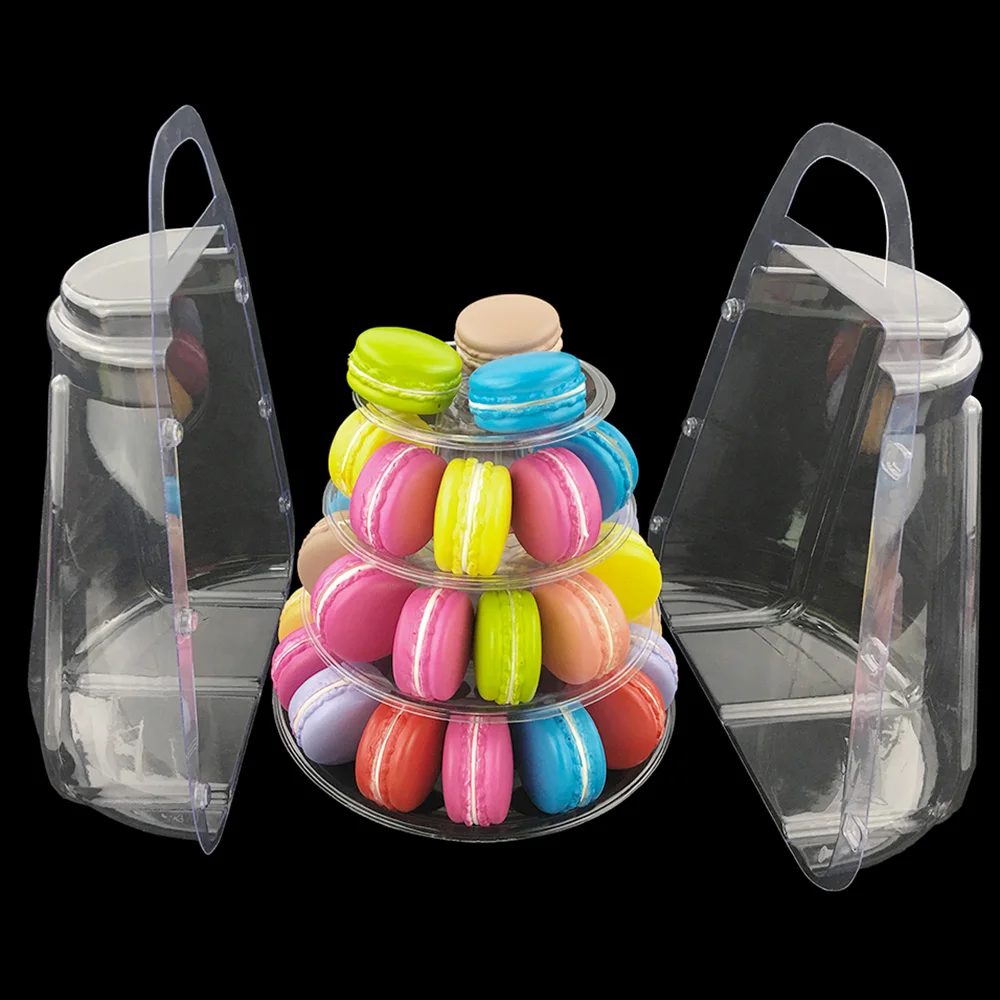 

Multitiers Plastic Cupcake Tray Rack Cake Stands Macaron Stand Biscuit Blister Box For Wedding Birthday Cake Decorating Tools