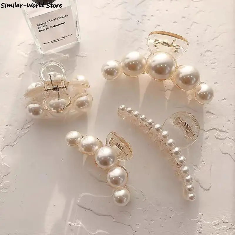 

1PC Sweet Mini Round Pearl Hair Clips for Women Girls Hair Claw Chic Barrettes Claw Crab Hairpins Styling Fashion Hair Accessor
