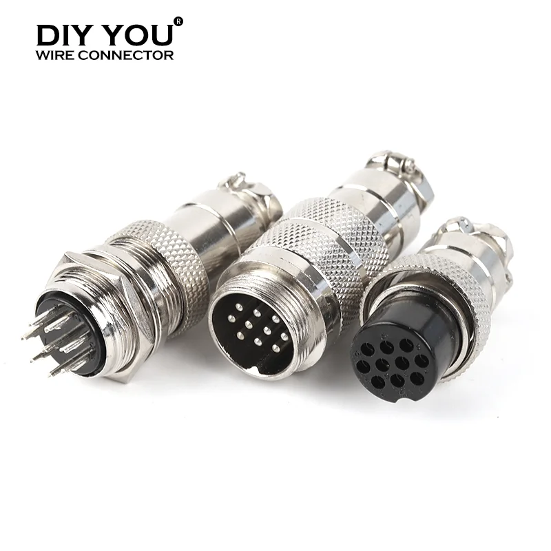 

5 Set GX20 Aviation Connectors Male Female Metal Circular Quick Pluggable Connector Welding Type Nut/Docking Plug Socket 2-15Pin