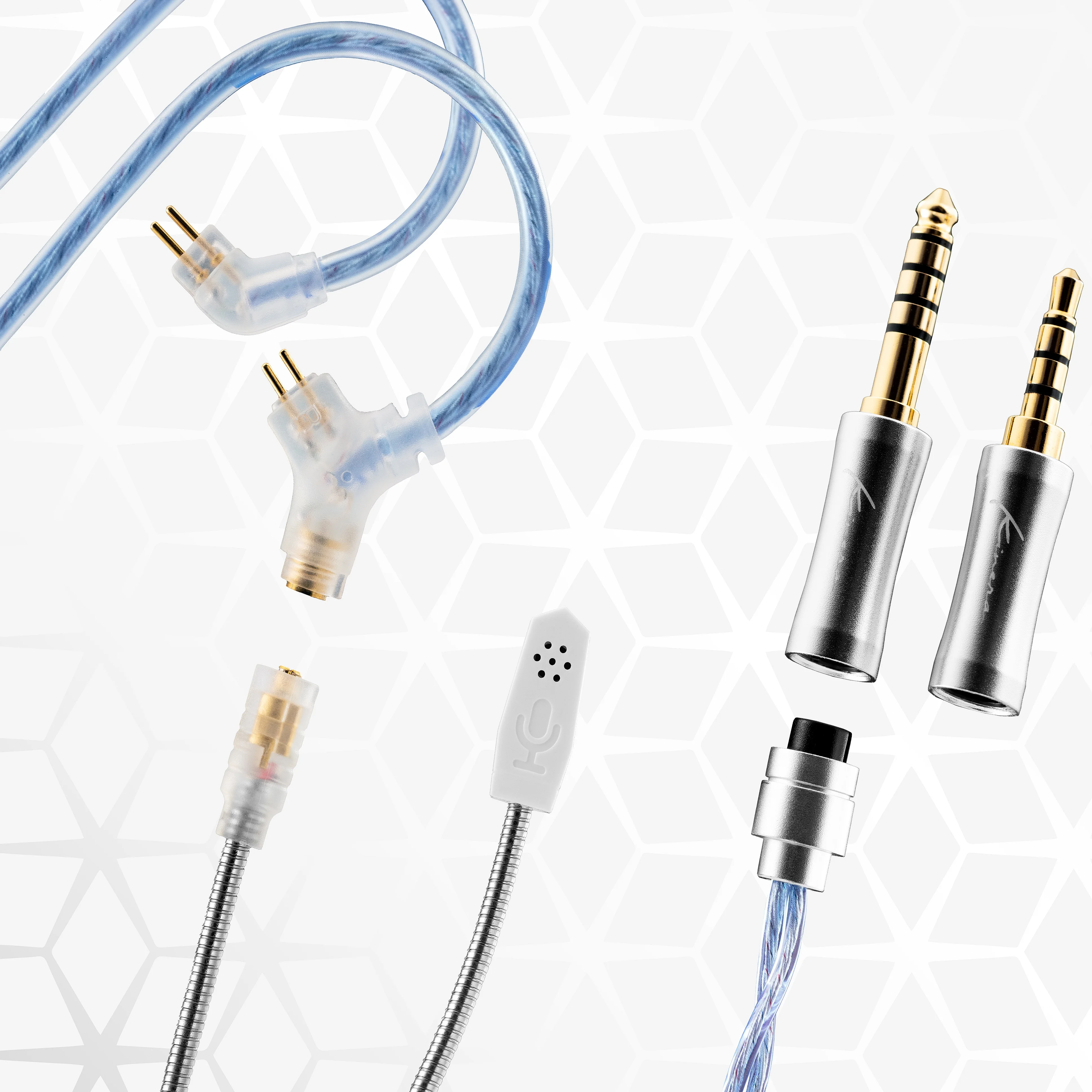 

Модульный микрокабель Kinera Gramr для микрофона, обновленный кабель (3,5 мм + 4,4 мм), адаптер | Адаптер для iOS, адаптер Type-C