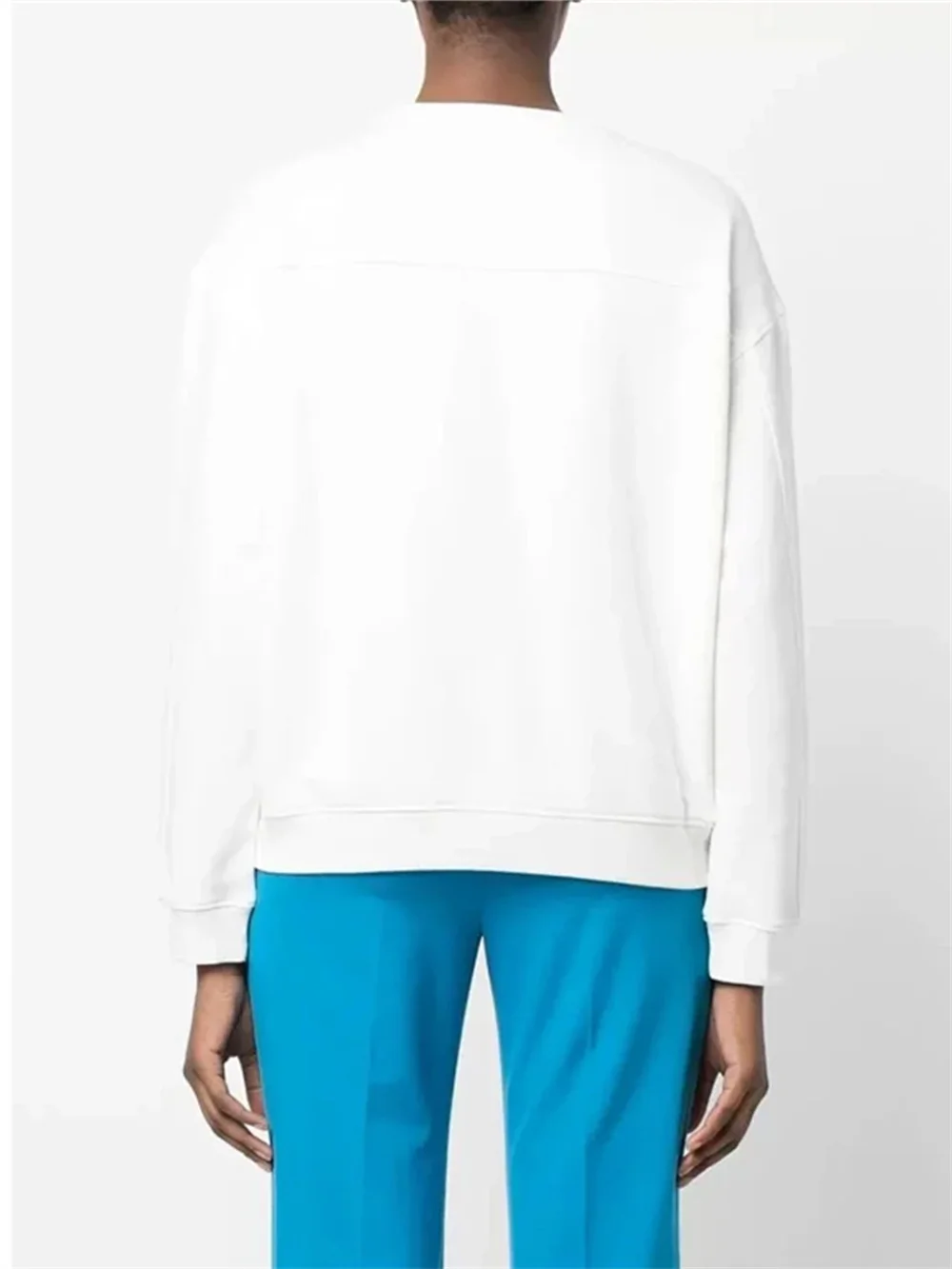 

Women Cartoon Pattern Diamonds Sweatshirt Autumn 2023 New Ladies O-Neck Simple Female Long Sleeve Solid Color Pullover Tops