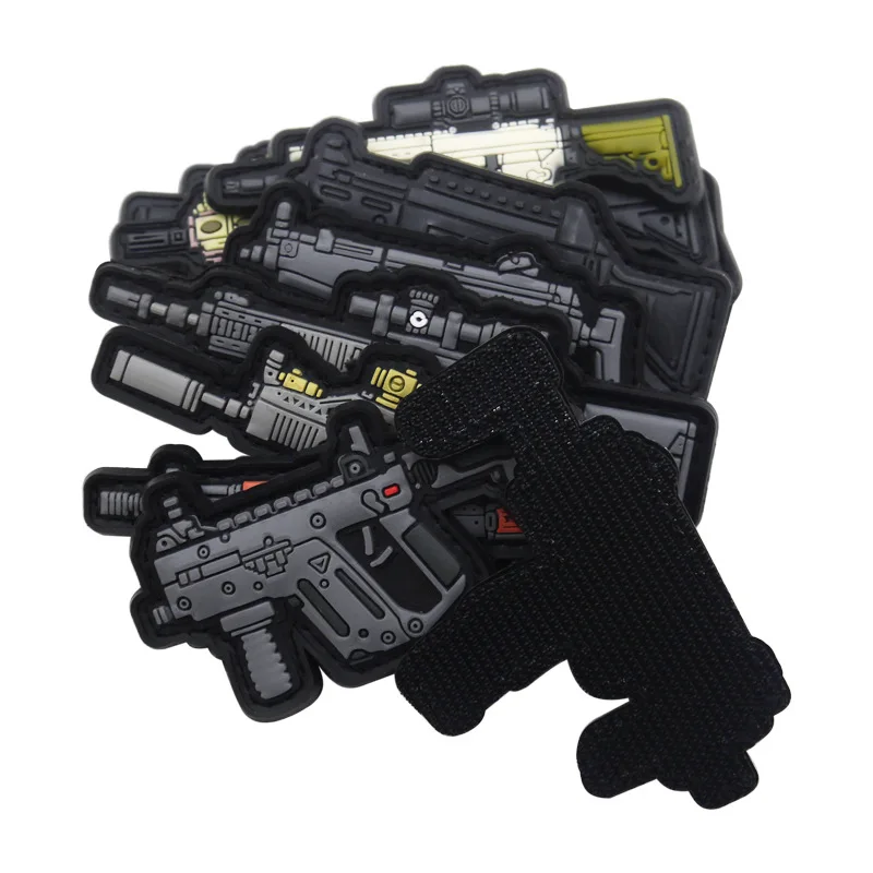 

Военная нашивка 3D из ПВХ резиновая нашивка для пистолетной Винтовки Оружие крепление для детской куртки нашивка для одежды крючок для сумк...