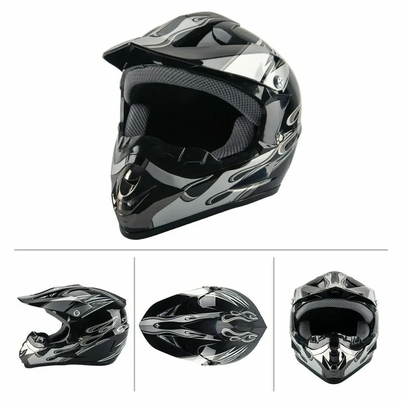 

NEW Sport Helmet L 59-60CM Black Adult Motocross Helmet Motorcross ATV Racing Matt Protective