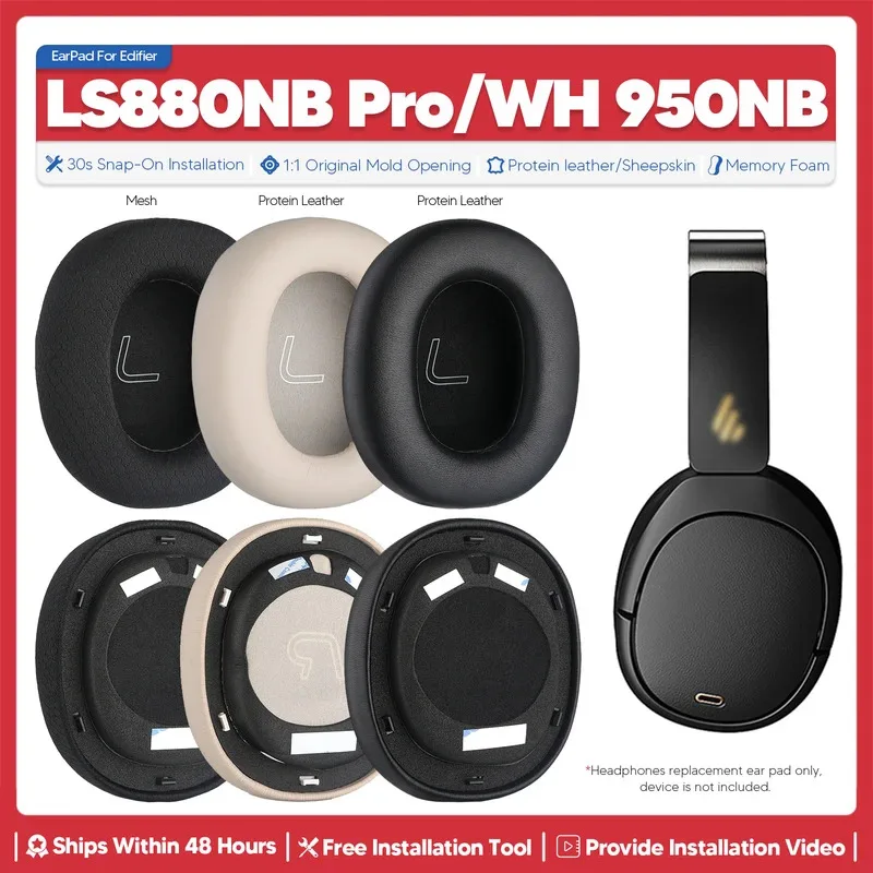 Фото Сменные амбушюры для Edifier LS880N Pro WH950NB, аксессуары для беспроводных наушников, гарнитура, амбушюры, запасные части из пенопласта №1