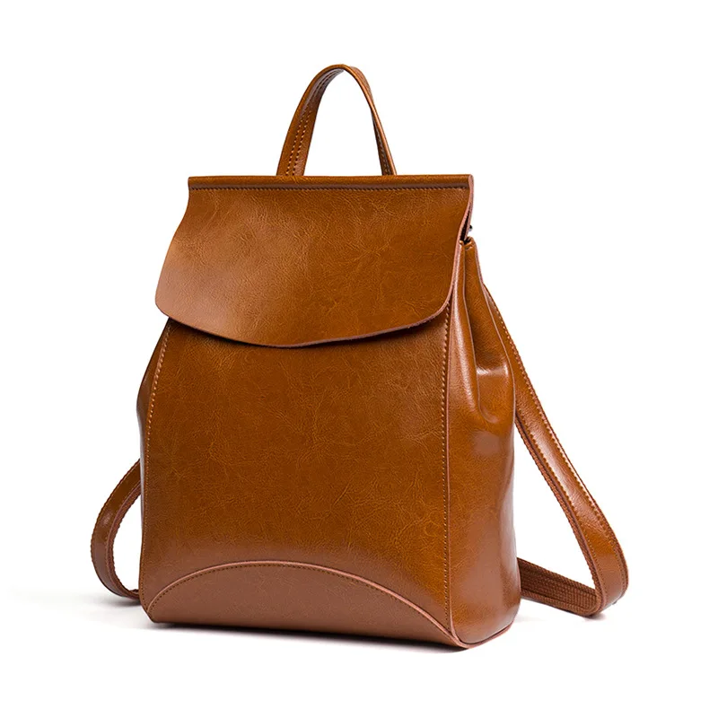 New 2022 women's backpack leather women's bag European and American fashion all-match cowhide backpack