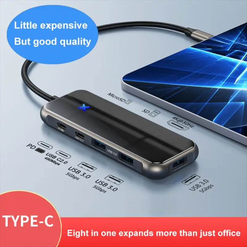 

USB C HUB Type C Splitter To HDMI 4K Thunderbolt 3 Docking Station Laptop Adapter With PD SD TF RJ45 For Macbook Air M1 IPad Pro