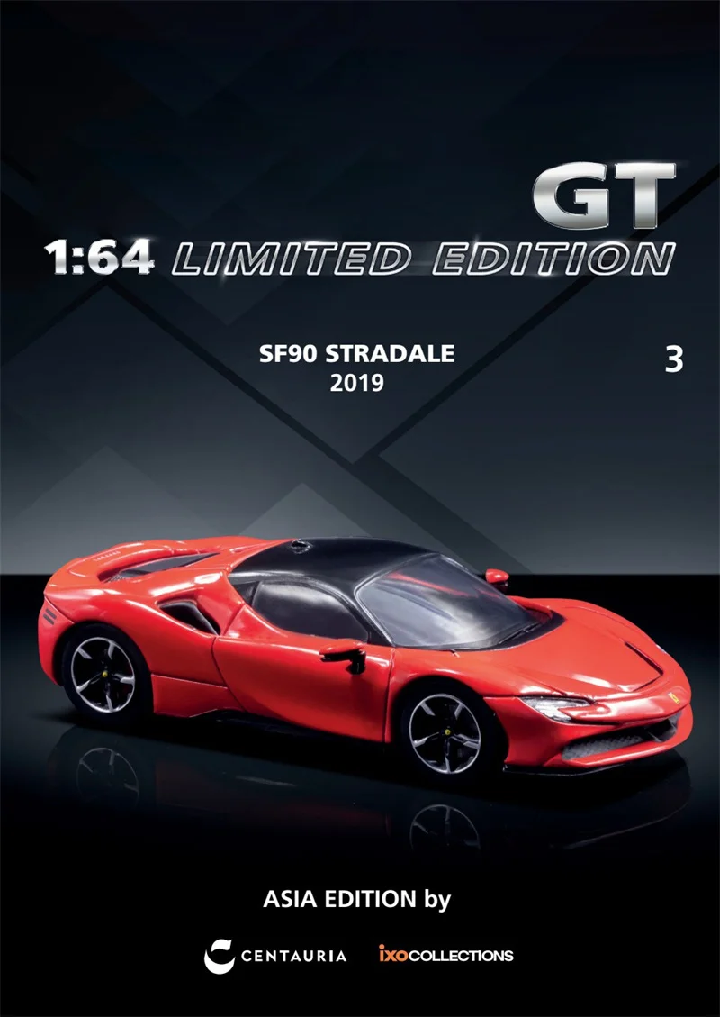 CENTAURIA & IXOCOLLECTIONS 1:64 SF90 STRADALE 2019, спрощенная красная литая под давлением модель автомобиля (art.: 3920d0a19ef8a) - 3920d0a19ef8a