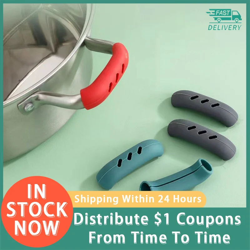 

2pcs Silicone Casserole Ears Pot Holder Kitchen Pot Handles Insulated Handles Oven Handles Anti-Scald Pot Clips Accessories