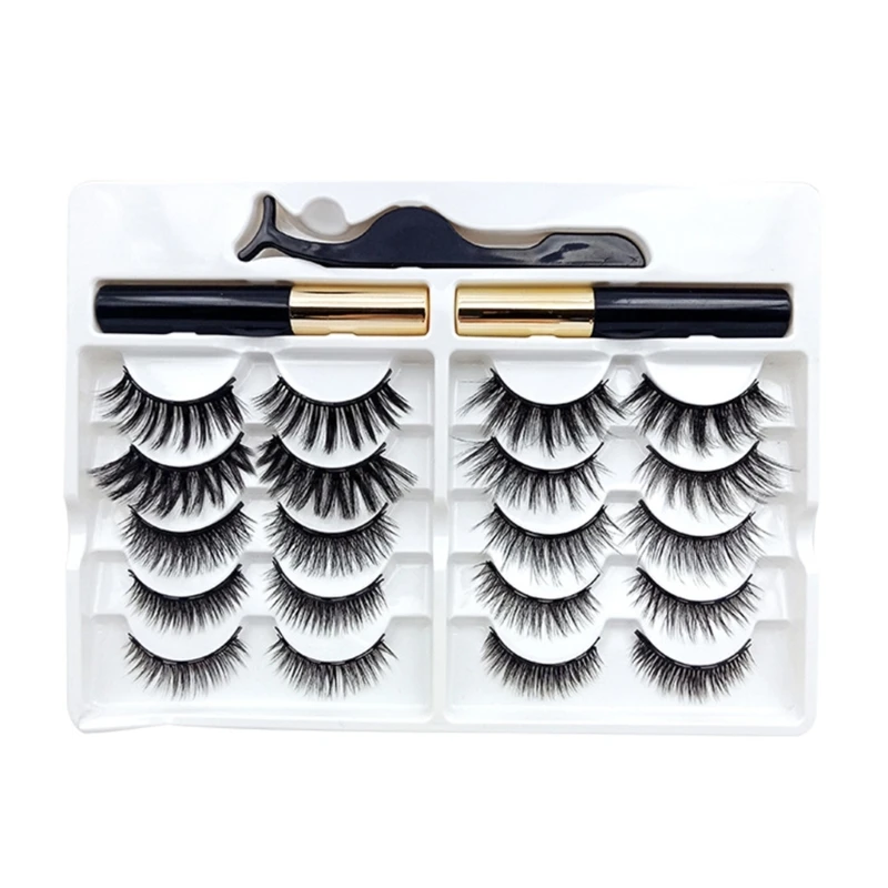 

Ресницы со стандартным натуральным внешним видом, многоразовые ресницы с пинцетом, Прямая поставка