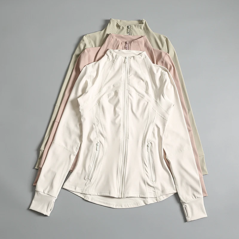 Женская тренировочная одежда с длинными рукавами спортивная верхняя со стоячим