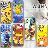 anime pokemon pikachu for xiaomi poco x3 redmi note 11s 11 11t 10 10s 9 9t 9s 8 8t pro 5g 7 5 4x transparent phone case