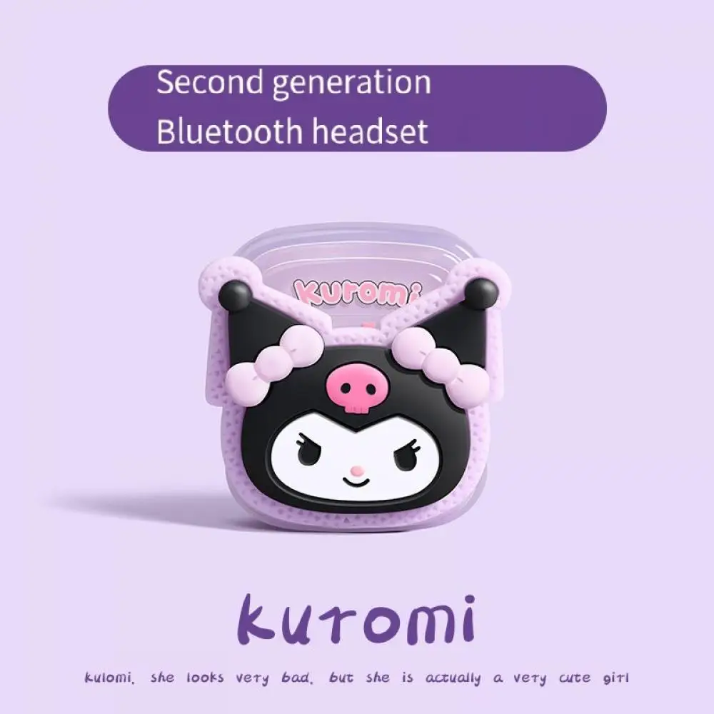 

Sanrio Cinnamoroll Kuromi Pochacco Bluetooth Earphone Wireless Cartoon Kawaii Anime Figures Noise Reduction Hifi Sound Quality