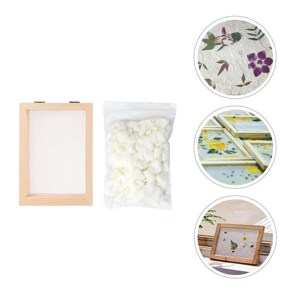 

Making Paper Papermaking Kids Supplies Pulp Dry Tool Crafts Frame Mould Handcraft Diy Kit Mold Accessory Tools Wood Screen