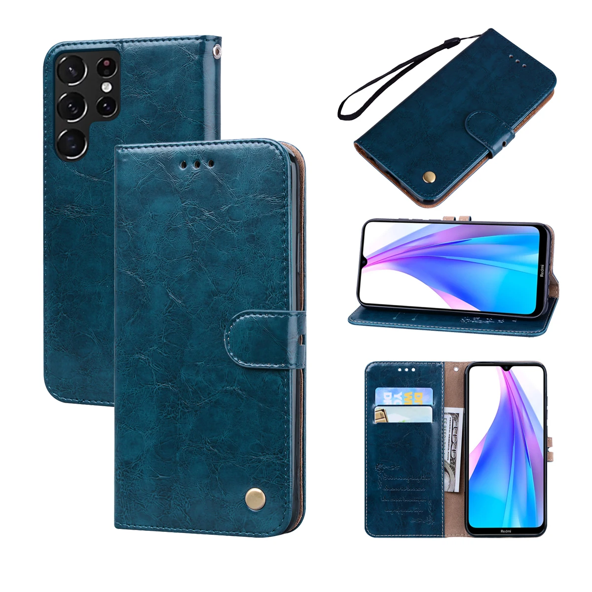 Фото Кожаный чехол-книжка-книжка для телефона Samsung Galaxy S24 S23 S22 S21 S20 Ultra S10 Plus FE S10e Galaxy Note 10 9 8 Book Cover Coque №4