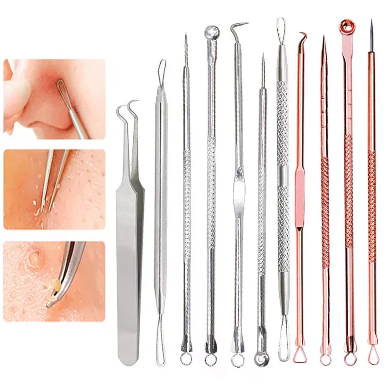 

Remover Needles Tool Black Dot Pimple Treatment Squeezing Acne Extractor Spoon Tools Face Care Comedone Pore Cleaner