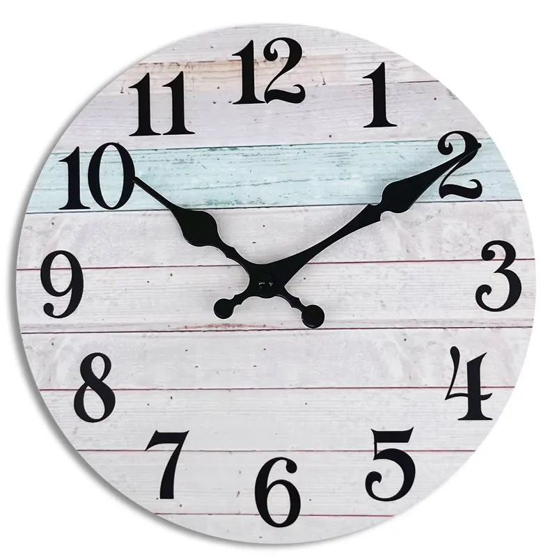

Wall Clock, Rustic Clock Decor, Vintage Retro Wall Clocks Battery Operated Silent Non - Ticking Decorative for Home Bathroom Be