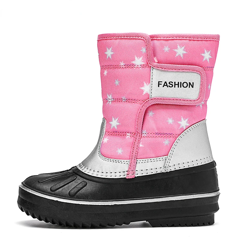 

XH72 2022 New Children Snow Boots Girls Waterproof Boot Winter Warm Fur Comfortable Casual Sneaker Girls Outdoor Bota Infantil