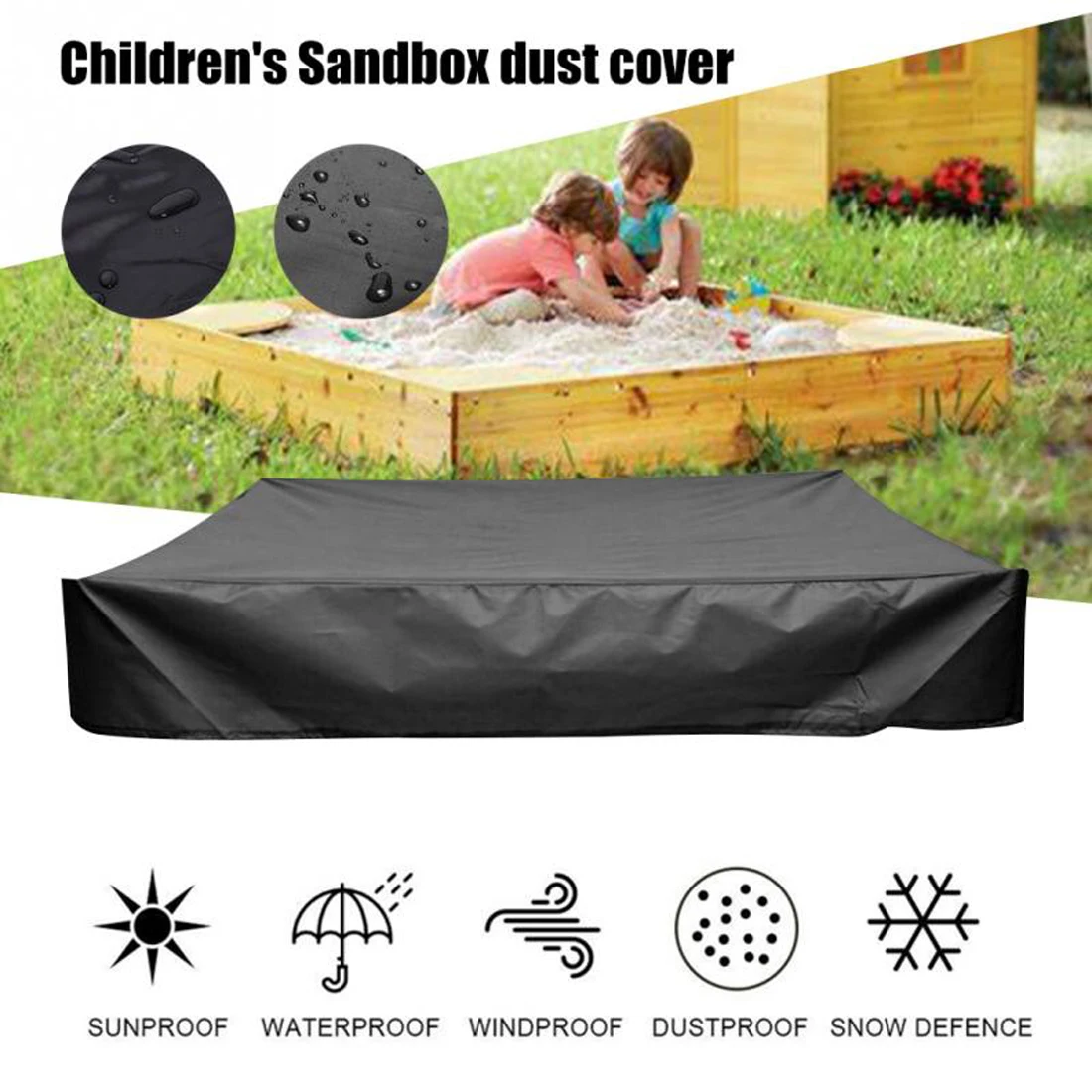 

Met Koord Stofdicht Waterdicht Bunker Outdoor Tuin Oxford Doek Onderdak Luifel Kinderen Speelgoed Zandbak Zwembad Zandbak Cover