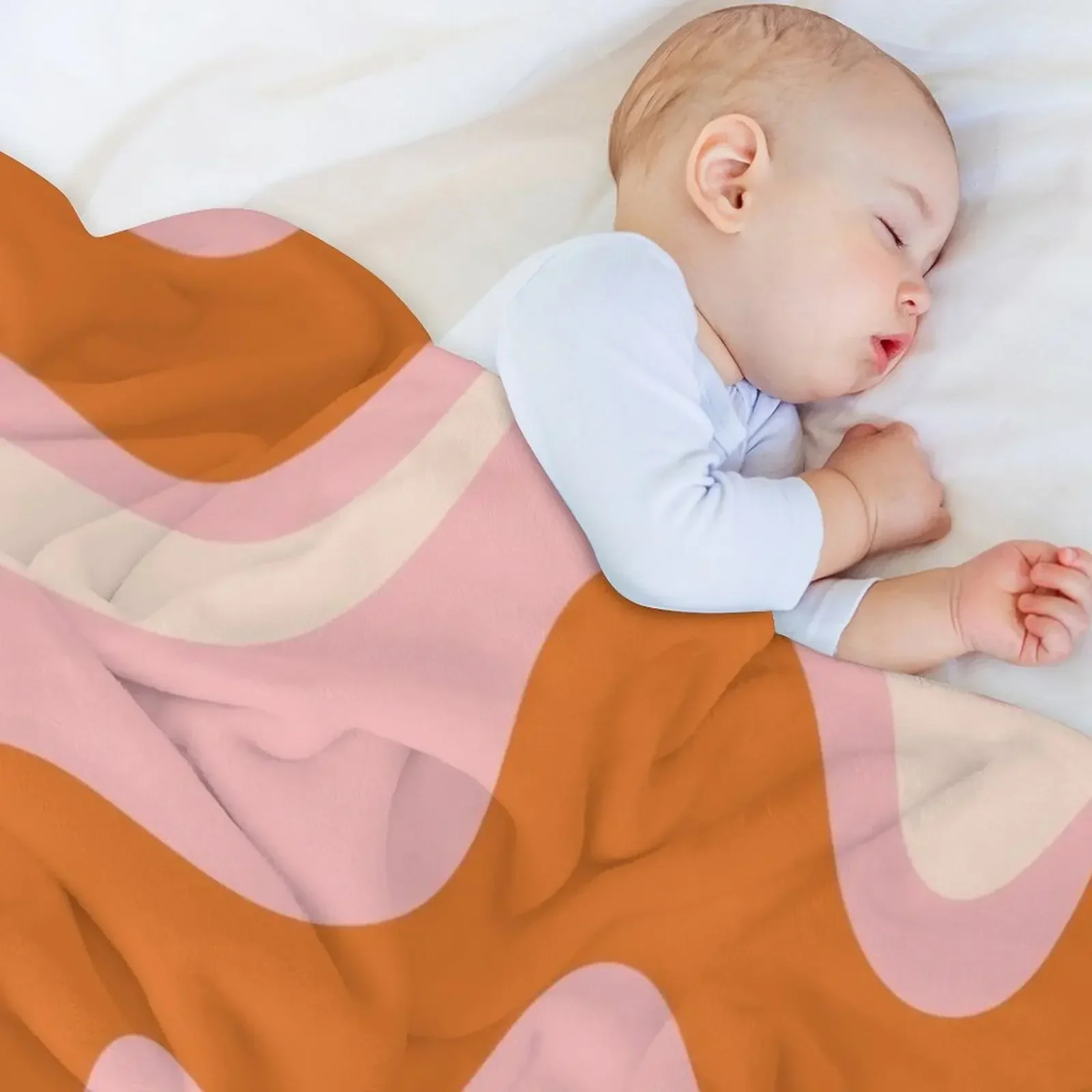 Мягкое летнее одеяло в стиле ретро с абстрактным рисунком