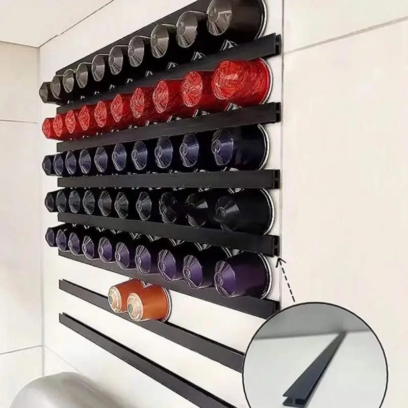 

Wall-mounted Storage Rack Space-saving Coffee Capsule Holder Magnet Dual-use Nestle Coffee Capsule Coffee Storage Rack