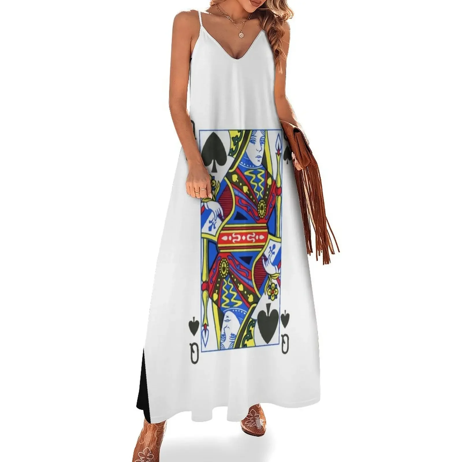 Рубашка Королева пиков | Групповой костюм на Хэллоуин Платье без рукавов с