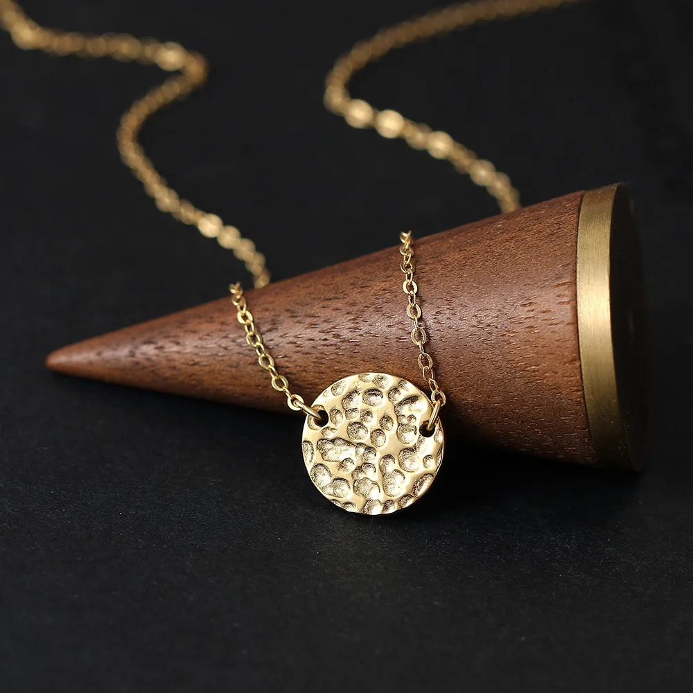 Женское ожерелье из серебра 925 пробы с круглым кулоном корейское ожерелье-чокер