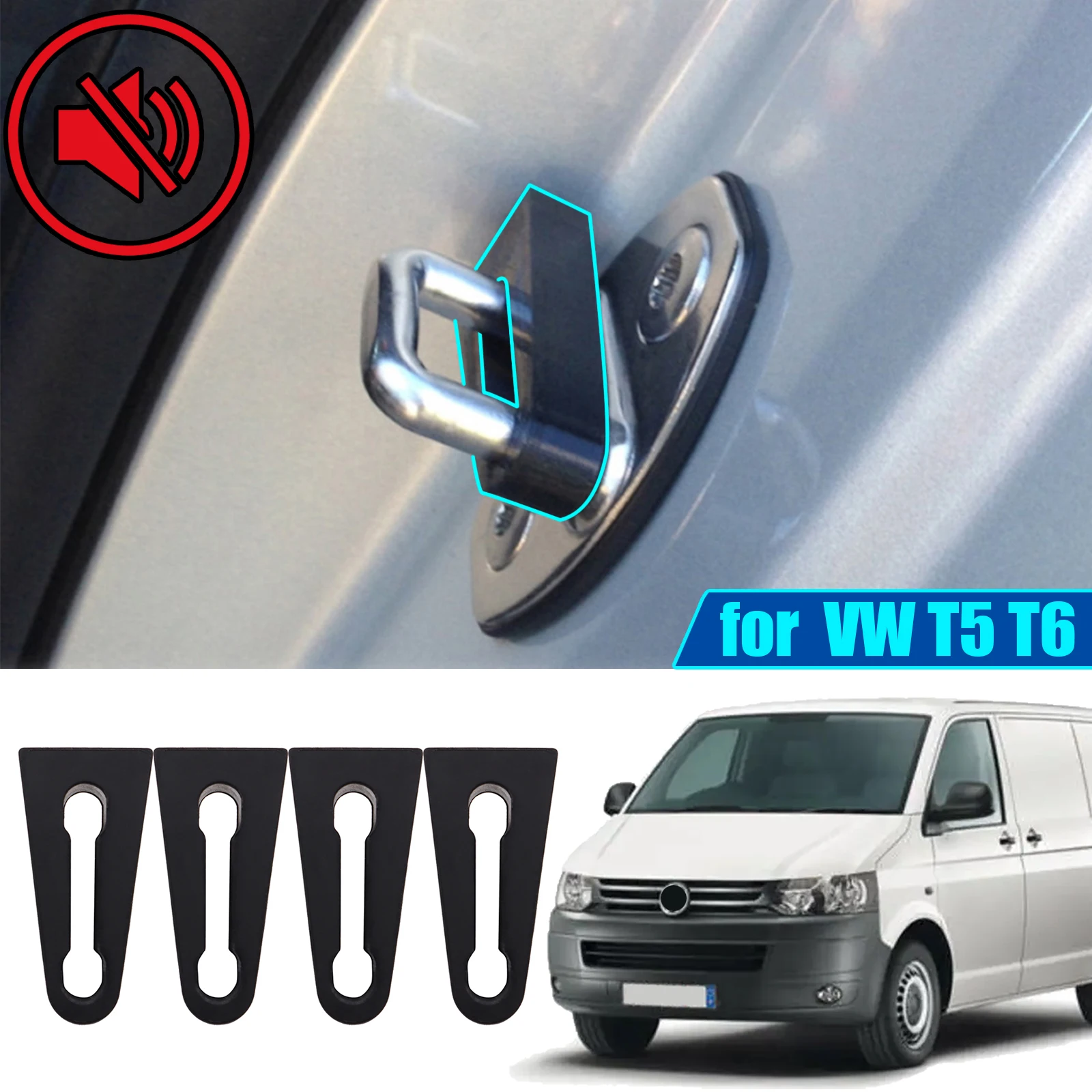 

Буферный демпфер дверного замка для Volkswagen Transporter T5 T6 Caravelle Multivan, звукоизоляционная изоляция, тихая глухота, существующая шумоуплотнение