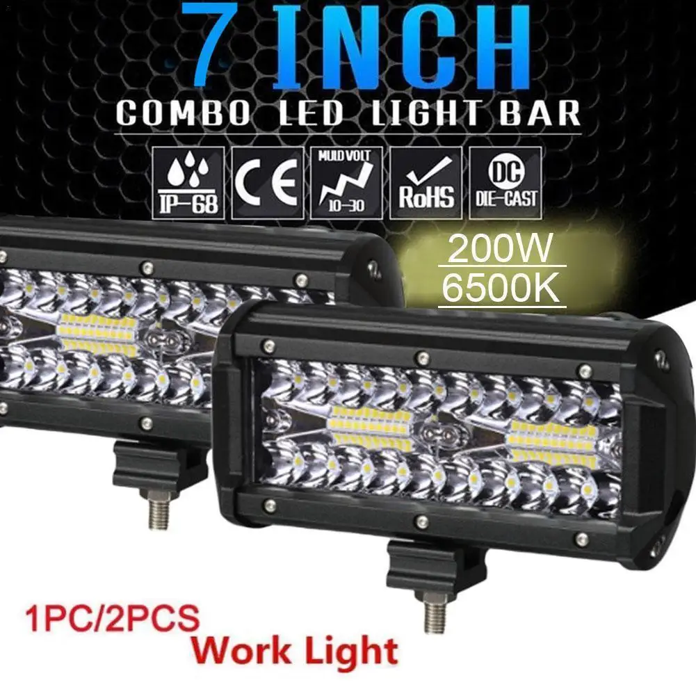 

1PC/2PCS 7" Inch LED Combo Work Lamp Spotlight Off-road Super Bright Night Auxiliary Driving Lights For Truck SUV 12V 4WD B Z9C4