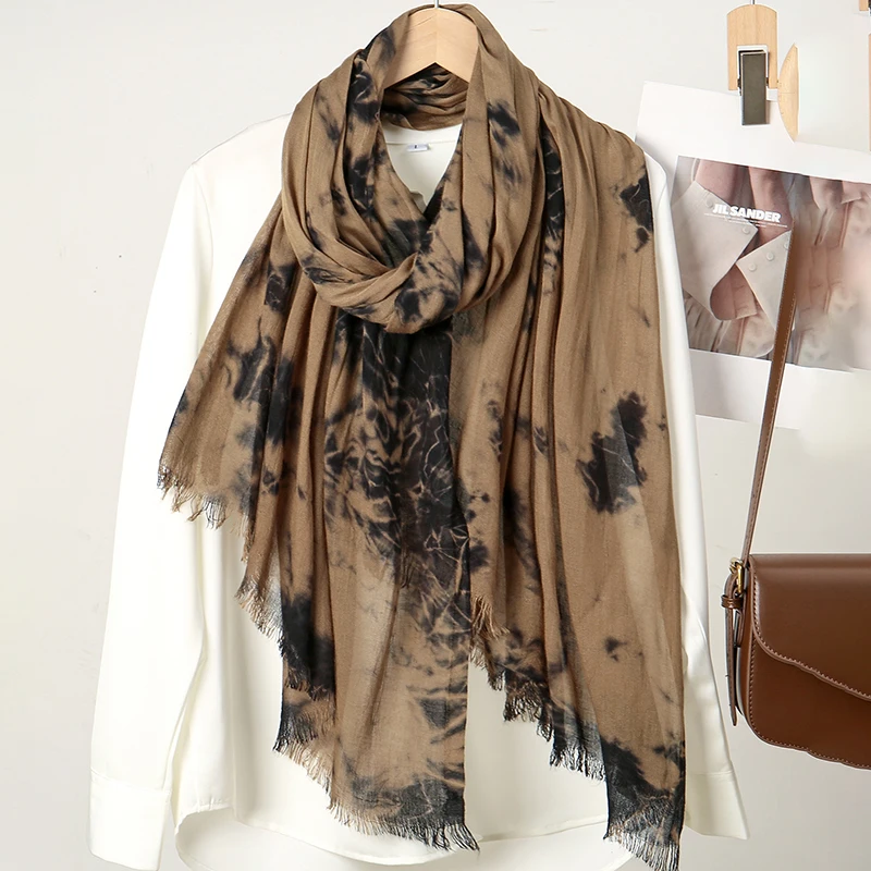 Новый окрашенный в галстук хлопок вискоза хиджаб шарф мусульманские женщины