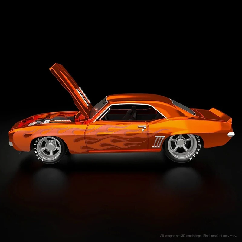 Коллекционная модель автомобиля Hot Wheels RLC 2022 SERIES 1969 Chevy Camaro SS spectrafach Orange 1:64