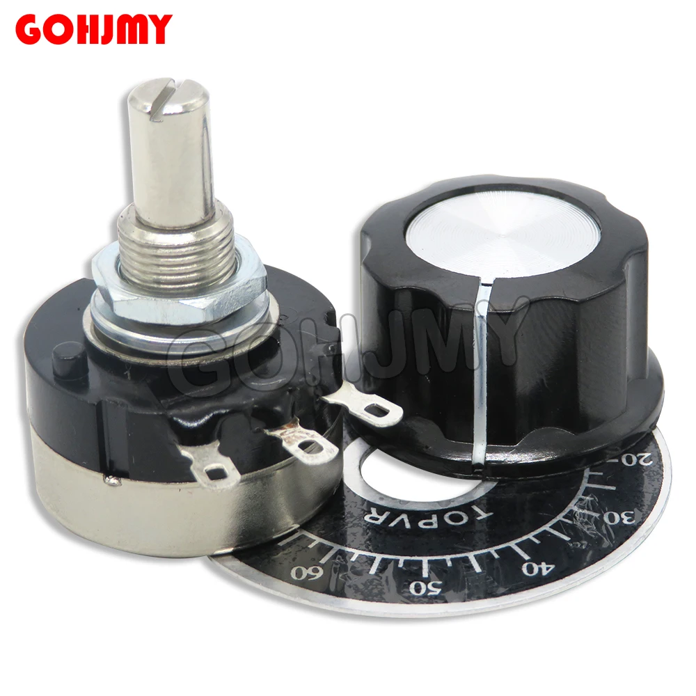 Вращающийся потенциометр из углеродной пленки бренд GOHJMY 1K 2K 5K 10K 20K 50K 100K 1 м